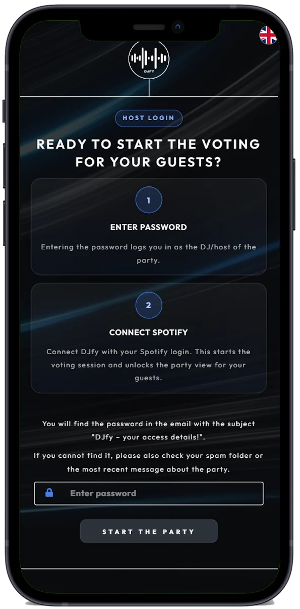 DJfy-app: DJ-login met Spotify